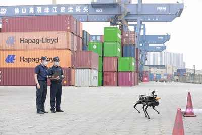 輻射探測“機器狗”在廣州海關投入使用